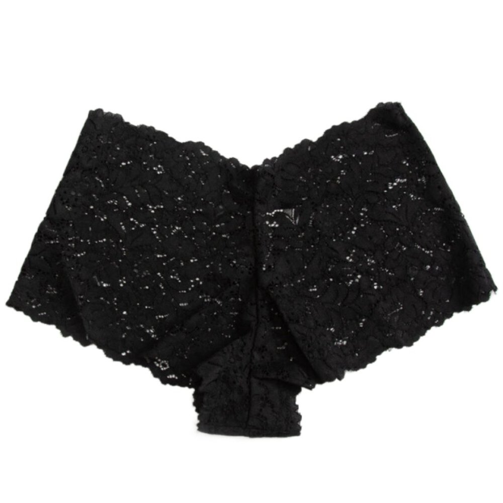 FULL TILT V Lace Black Cheeky Boyshorts, size S